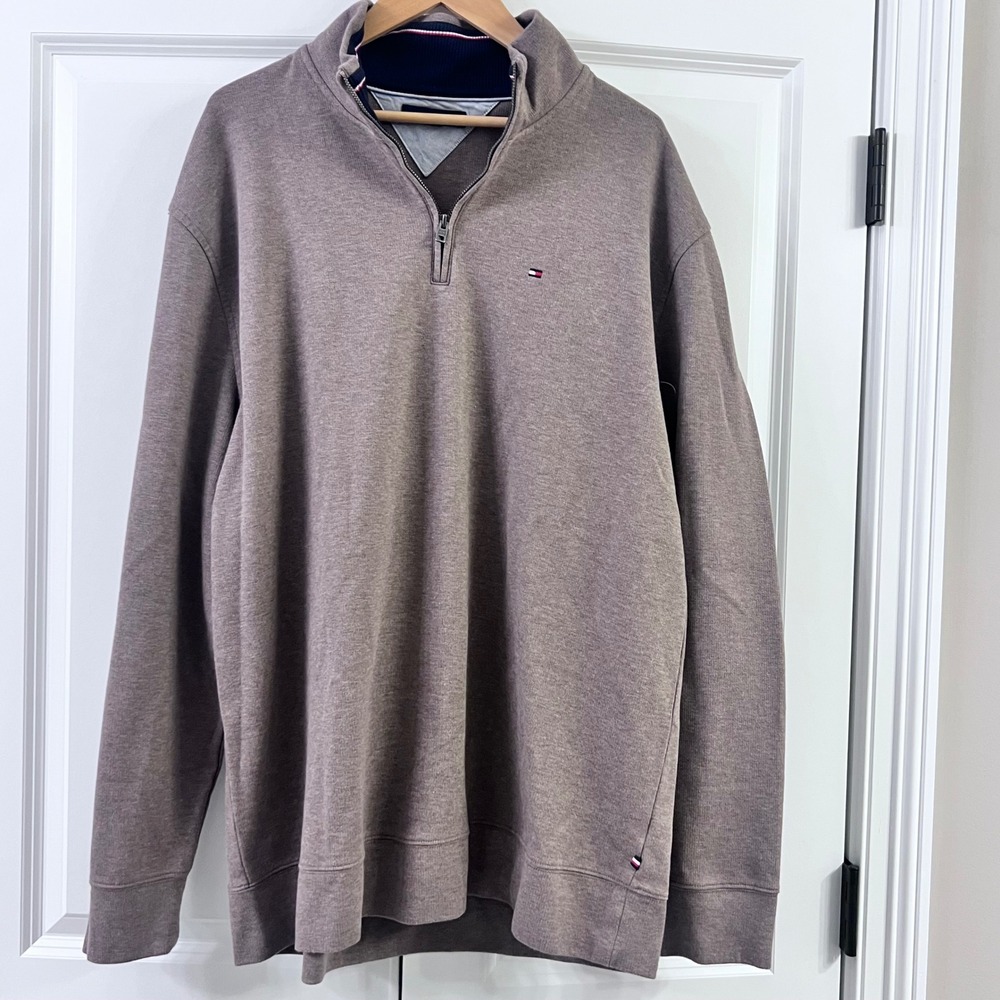 Tommy Hilfiger XXL‎ 1/4 Zip Pullover Long Sleeve Casual Mens Sweater